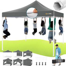 110-gr Hoteel Pop Up Canopy Tent 10x10 With Sidewalls Commercial Instant Waterproof