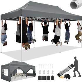 Hoteel 975466256381 10x20 Heavy Duty Pop Up Canopy Tent With Sidewalls Commercial Outdoor