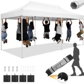Hoteel 975466256435 10x20 Heavy Duty Pop Up Canopy Tent For Parties Event Wedding Commercial Inst
