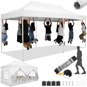 Hoteel 975466256657 10x20 Heavy Duty Pop Up Canopy Tent With Sidewalls Commercial Outdoor