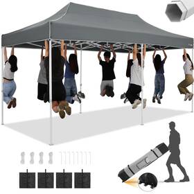 Hoteel 975466256671 10x20 Heavy Duty Pop Up Canopy Tent Outdoor Tents For Parties Commerc