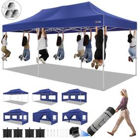 Hoteel 975466259030 10x20 Pop Up Canopy Tent For Parties Heavy Duty Easy Setup With 6 Sidew