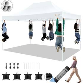 Hoteel 975466259184 10x15 Pop Up Canopy Tent For Parties Heavy Duty Easy Setup Without Sidewalls