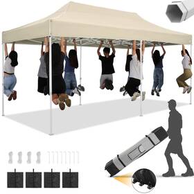 Hoteel 975466267080 10x20 Heavy Duty Pop Up Canopy Tent Commercial Outdoor Tents For Parti