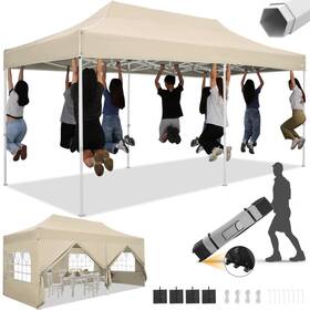 Hoteel 975466267233 10x20 Heavy Duty Pop Up Canopy Tent With Sidewalls Commercial Outdoor