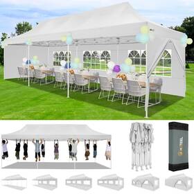 Hoteel 975526290881 10x30 Party Tent Canopy With Walls 10 X 30 Pop Up Heavy Dut