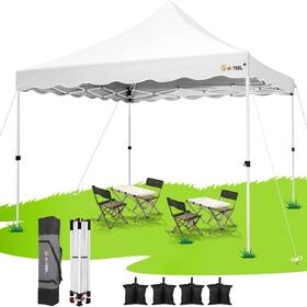 Hoteel 977520420493 10x10 Pop Up Canopy Easy Setup Party Tent With Carry Bag Weight Outdoo