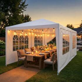 Hoteel 979305685523 10x20ft Party Tent With 6 Removable Sidewalls For Parties Carpas Para