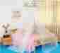 Housweetyg00282-0 Housweety Round Sequins Curtain Dome Bed Canopy Netting Mosquito Net White