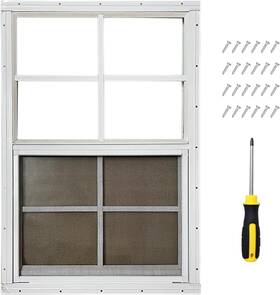 Sw-01 Hryan 18 Inch X27 Shed Window For Chicken Coop Playhouse And Mobihome White