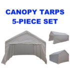 Hs-1820 Unbranded Silver Canopy Enclosure Tarp Set Valance Top 764753962380