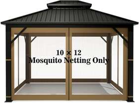 Hugline 445018742772 Gazebo Universal Mosquito Netting Outdoor Mesh Sidewall Curtain With Zipper