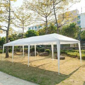 5-removable Huluwat S-137302 Party Canopy Tent Outdoor Gazebo With Sidewalls 10ftx30ft White