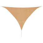 Idt3087753566370xx Sunshade Sail Hdpe Triangular Beige