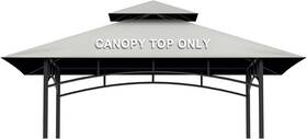 Iheqard 445015075033 5ft X 8ft Grill Gazebo Replacement Canopy Roof Only Waterproof Double Tiered Shelt