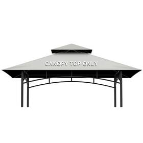 Iheqard 754197428412 5ft X 8ft Grill Gazebo Replacement Canopy Roof Onlywaterproof Double Tiered She