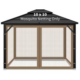 Iheqard 754197878040 Gazebo Mosquito Netting Outdoor Universal Canopy 4-panels Screen Sidew