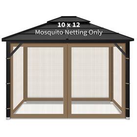 Iheqard 754197878057 Gazebo Mosquito Netting Outdoor Universal Canopy 4-panels Screen Sidew