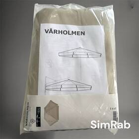 404.454.05 Ikea Varholmen Umbrella Replacement Canopy 118 1/8 Inch Beige New