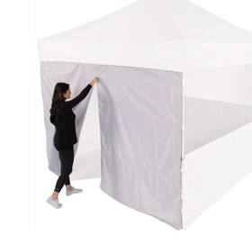 Impact Canopy 852443008194 10-foot Tent Wall With Middle Zipper Sidewall Only White