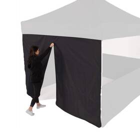 Impact Canopy 852443008200 10-foot Tent Wall With Middle Zipper Sidewall Only Black