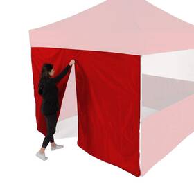 Impact Canopy 852443008224 10-foot Tent Wall With Middle Zipper Sidewall Only Red