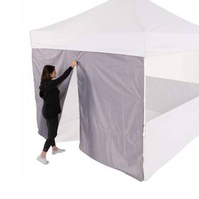 Impact Canopy 852443008286 10-foot Tent Wall With Middle Zipper Sidewall Only Gray