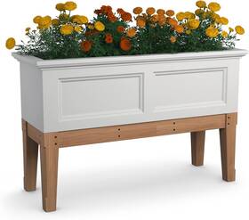 4890-w Inc. Fairfield Elevated Garden Bed - White 48in L X 18in W 14in H Polyethylene