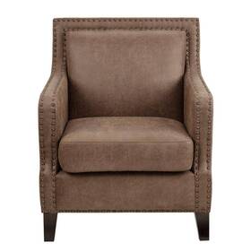 Ii100-0267 Ink Ivy Accent Chair 31 Inch X28 X32.5 Brown Solid Wood Frame With Square Arm Indoor
