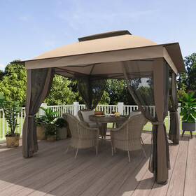 Inmitom 445005098097 11 Ft. X Easy Setup Pop-up Gazebo Canopy With Uv-resistant And Mosquito N