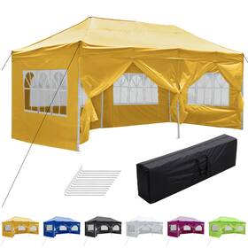 07can001-20w4-01 Instahibit 10x20ft Pop Up Canopy With 4 Sidewalls Window Zipper Door Party