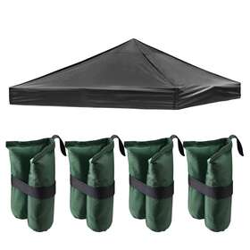 Instahibit 07ctpset001-10-06.v1 9.6x9.6 Ft Pop Up Canopy Top With 4 Sand Weight Bags Tent Roof Beach