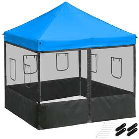 Instahibit 07ctpset018-10hm-03 10x10 Ft Replacement Canopy Top Kit 4 Mesh Sidewalls Yard Patio