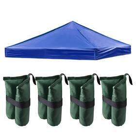 Instahibit 767571292332 9.6x9.6 Ft Pop Up Canopy Top With 4 Sand Weight Bags Beach Camping
