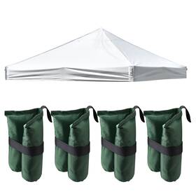 Instahibit 767571292417 10x10 Ft Pop Up Canopy Top With 4 Sand Weight Bags Outdoor Camping