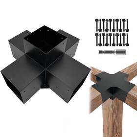 Hjc-0040 Iteve.gd 5-way Pergola Brackets Kit Woodwork Right Angle Corner Diy For 6 Inch X