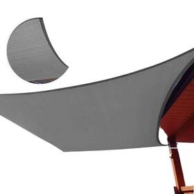 H2ph002ot081 Itopfox Canopies 156 Inch Lx120 W Curved Rectangular Heavy-duty Shade Sail Dark Gray