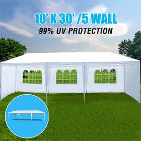 H2sa24ot046 Itopfox Canopy Tent 10ftx30ft Steel Frame Polyethylene White With Removable Sidewalls