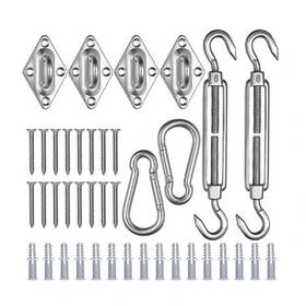 Hdsa11-4ot093 Itopfox Canopy Parts Sun Shade Sail Hardware Kit Universal Set Of Screws Clear