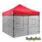 Ixp1008 Canopy Tent Pop Up Food Service Vendor Sidewalls Four Zipper Connected Black 5691764400530