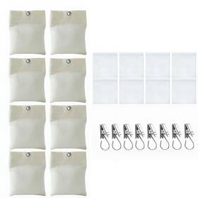Mn8277 Jabubeagup 8pcs Outdoor Curtain Weights 16oz Sandbag-weighted Bags With Holder Clips -