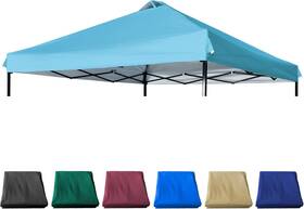 Jancanopy 445021233236 10x10 Canopy Replacement Top With Air Vent Silver Coated For Straight Leg