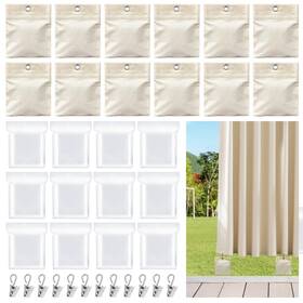 Lq0021 Jbcgv 12 Pack Outdoor Curtain Weights 16oz Drapery Weight Bags With Metal Clips Fo
