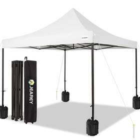 Jearey 716709601423 Upgraded 10x10 Pop Up Canopy Tent Heavy Duty Outdoor With Roll