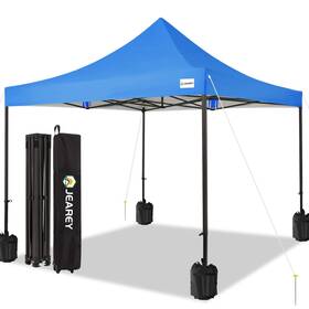 Jearey 716709883782 Upgraded 10x10 Pop Up Canopy Tent Heavy Duty Outdoor With Roller Bag