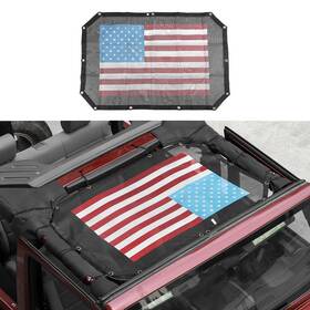 Jcs216 Jecar Mesh Sunshade Front Door Durable Polyester American Flag Top ... Fast Ship