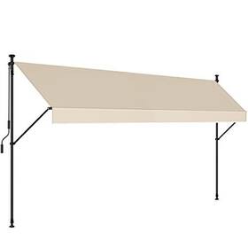 Jekito 764470337799 Manual Retractable Awning 138 Inch Non-screw Outdoor Sun Shade Adjusta
