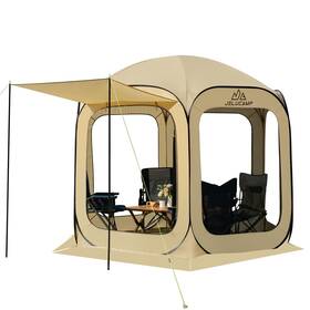 Jlp-6955-6 Jelucamp 10x10 Ft Pop Up Screen Tent - Instant Screened Gazebo Canopy With Mosquito Ne