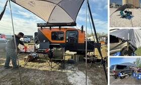 Jftops Ttjft-24-xl Overland Trail Topper Awning 200d Polyester Ripstop Fabric 8ft X 7ft Upf 50