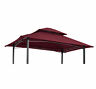 Jj-dj-w4193502 Helloyoung Grill Gazebo Replacement Canopy Double Tiered Bbq Tent Roof